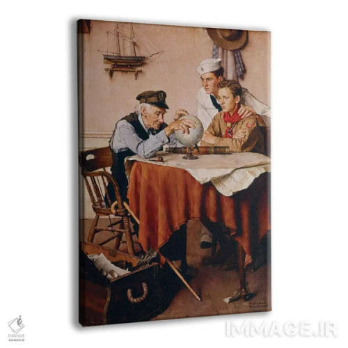 تابلو کلاسیک پیش آهنگان مسیرهای مختلف اثر نورمن راکول - نمای پرسپکتیو محصول