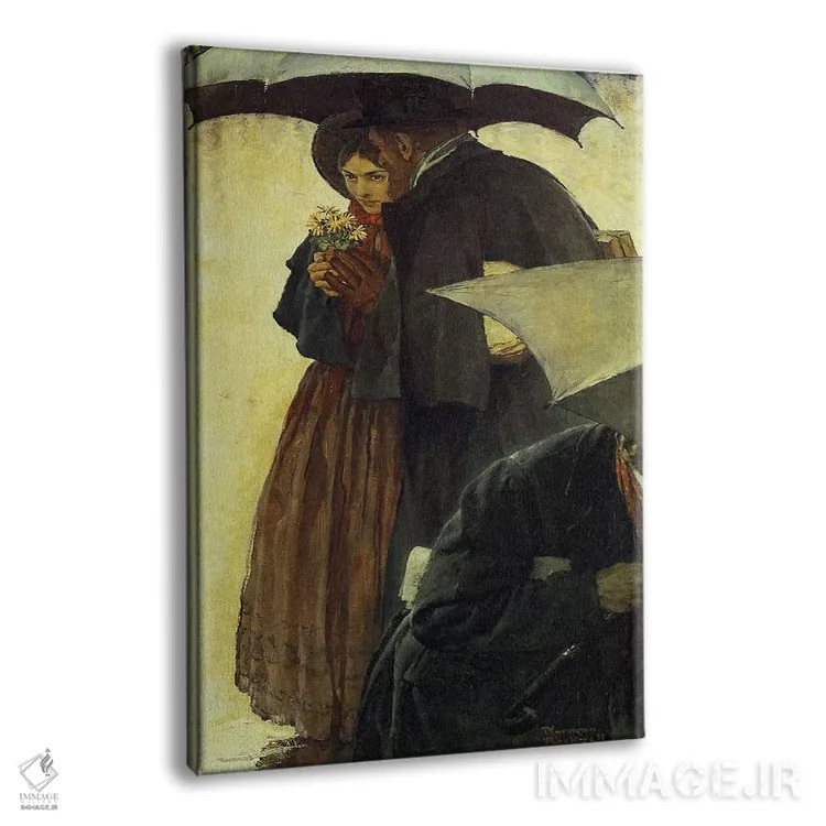 تابلو کلاسیک محبوب ترین نویسنده آمریکایی شماره ۲ اثر نورمن راکول - نمای پرسپکتیو محصول