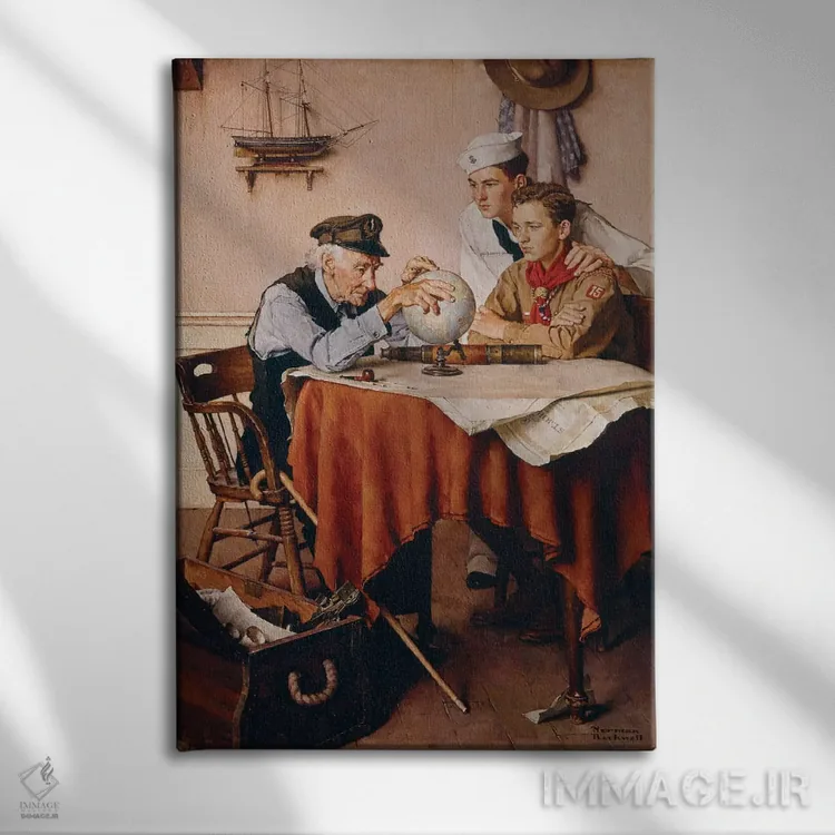 تابلو کلاسیک پیش آهنگان مسیرهای مختلف اثر نورمن راکول - نمای روبهرو روی دیوار