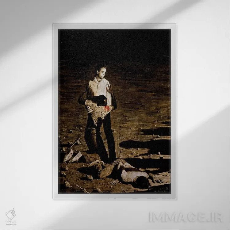تابلو کلاسیک عدالت جنوبی اثر نورمن راکول - نمای قابدار سفید