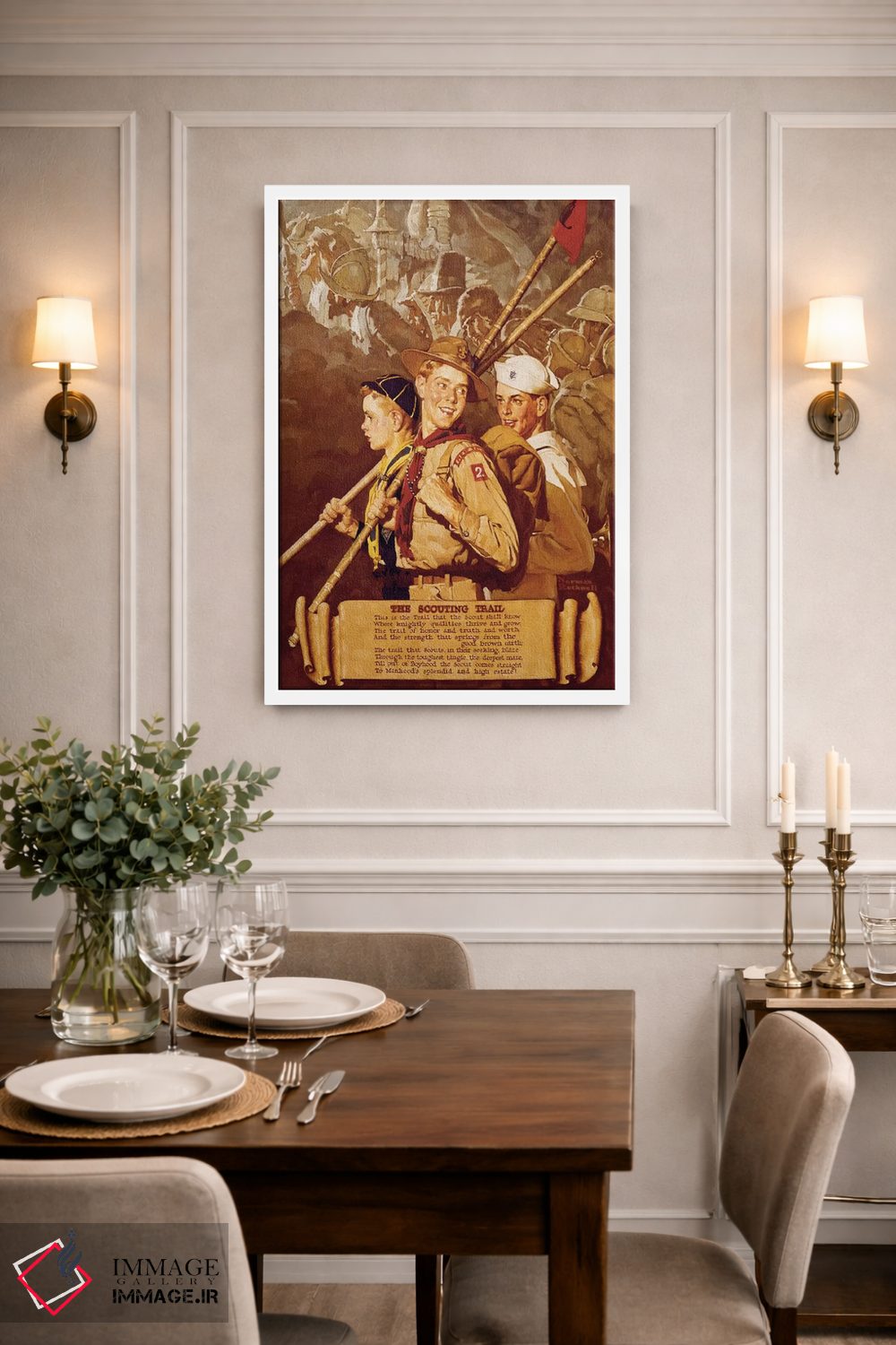 تابلو کلاسیک مسیر پیش آهنگی اثر نورمن راکول - D1W