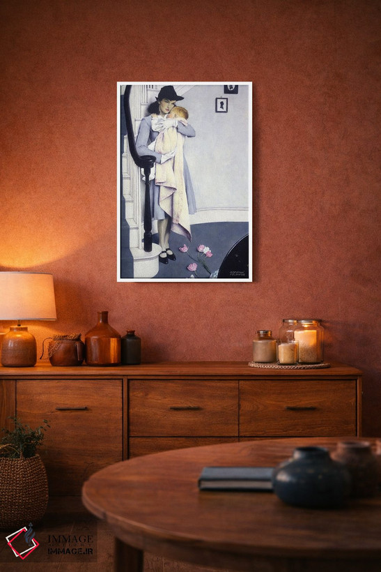تابلو کلاسیک سرخ مو اثر نورمن راکول - D3W
