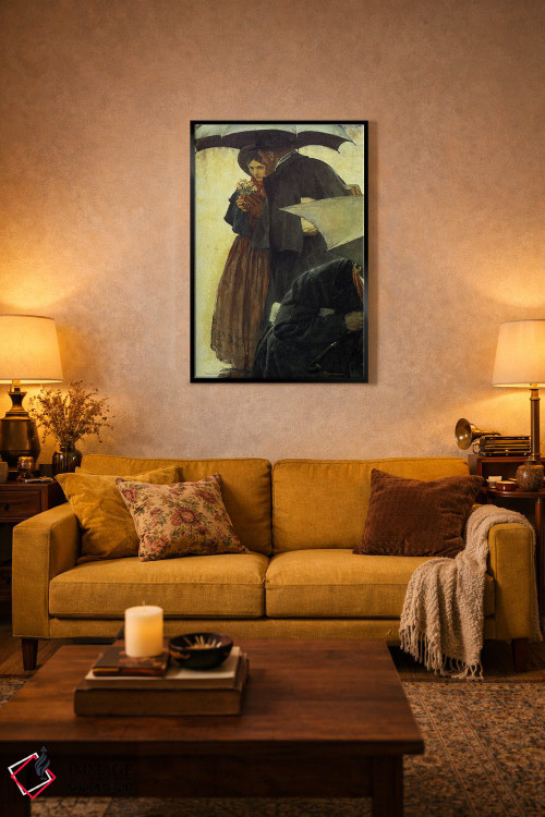 تابلو کلاسیک محبوب ترین نویسنده آمریکایی شماره ۲ اثر نورمن راکول - D3B