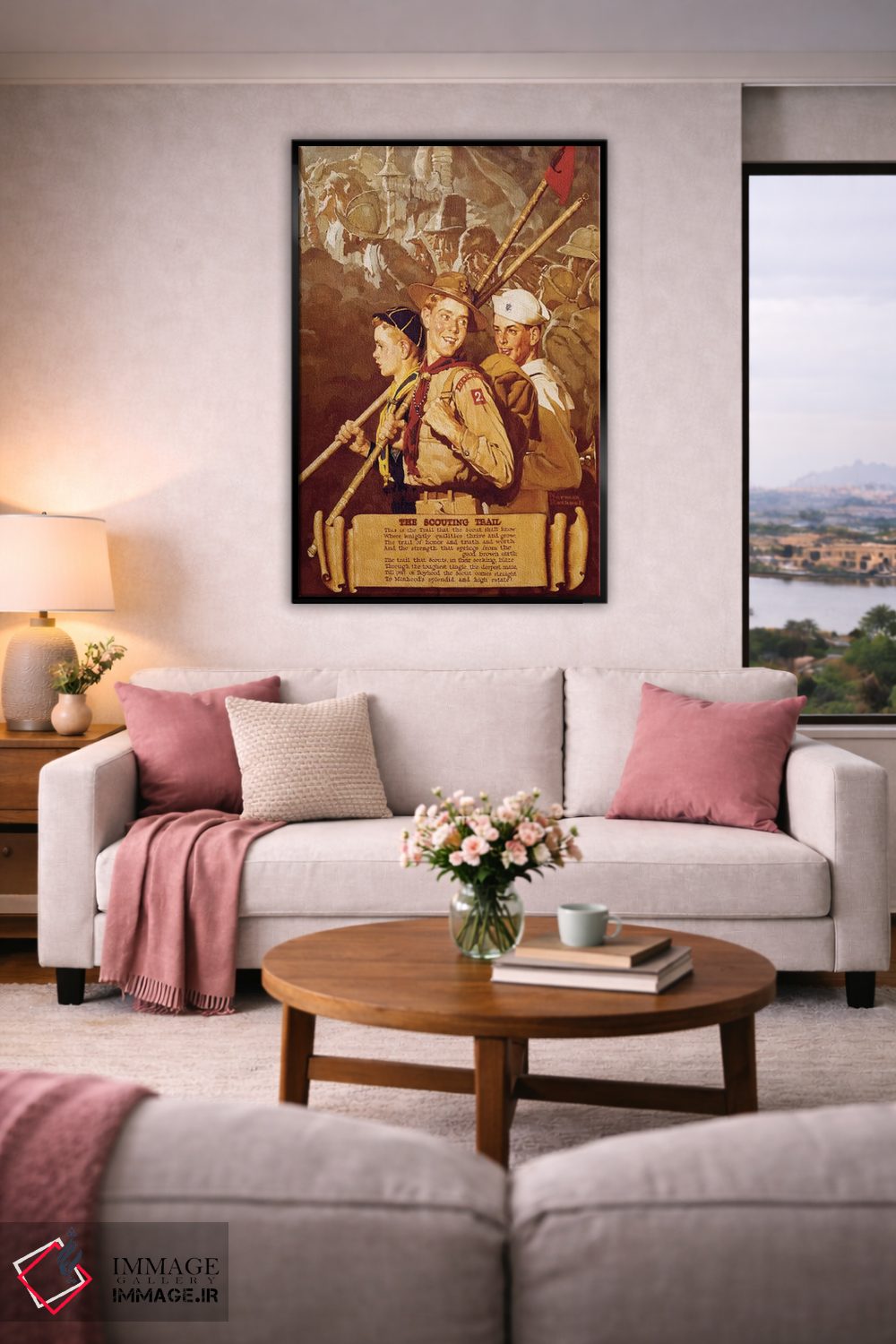 تابلو کلاسیک مسیر پیش آهنگی اثر نورمن راکول - D4B