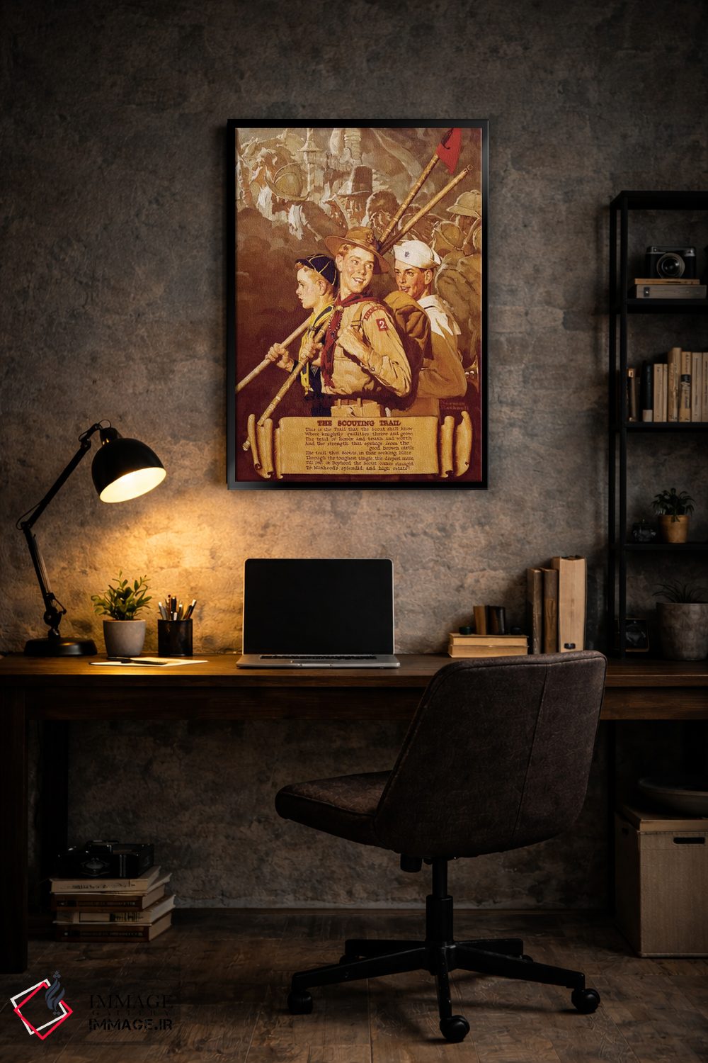 تابلو کلاسیک مسیر پیش آهنگی اثر نورمن راکول - D6B