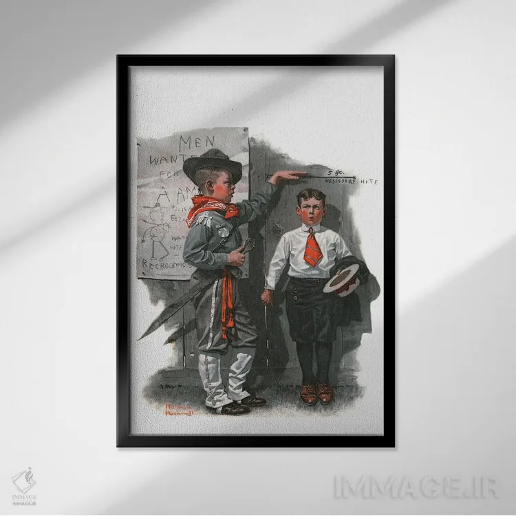 تابلو کلاسیک قد لازم اثر نورمن راکول - نمای قابدار مشکی