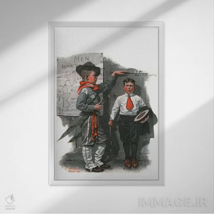 تابلو کلاسیک قد لازم اثر نورمن راکول - نمای قابدار سفید