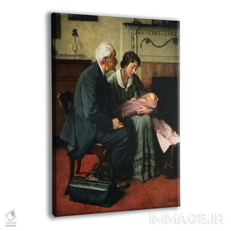تابلو کلاسیک همسایگانم و خودم اثر نورمن راکول - نمای پرسپکتیو محصول