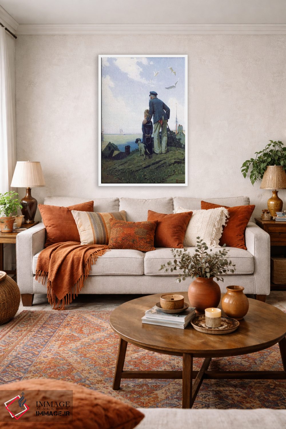 تابلو کلاسیک خانه نشین ها اثر نورمن راکول - D1W