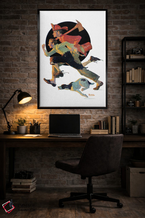 تابلو کلاسیک به یاری آمدن اثر نورمن راکول - D4B