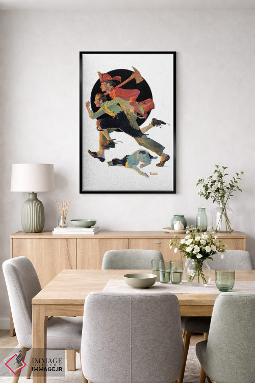 تابلو کلاسیک به یاری آمدن اثر نورمن راکول - D6B