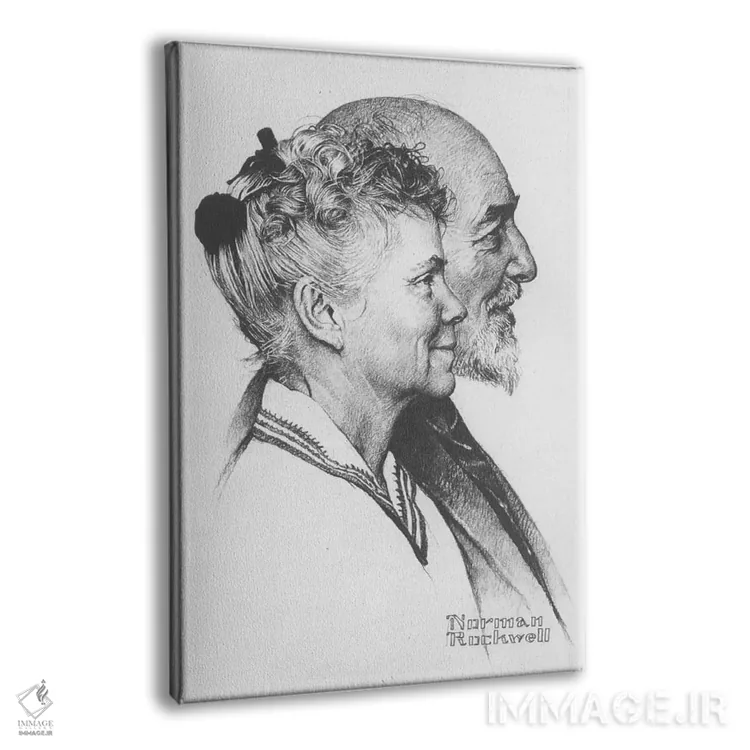 تابلو کلاسیک پرتره جان و دوروتی کنفیلد فیشر اثر نورمن راکول - نمای پرسپکتیو محصول