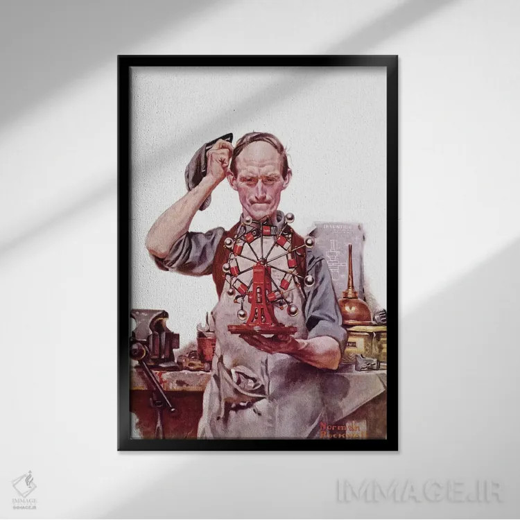 تابلو کلاسیک حرکت دائمی اثر نورمن راکول - نمای قابدار مشکی