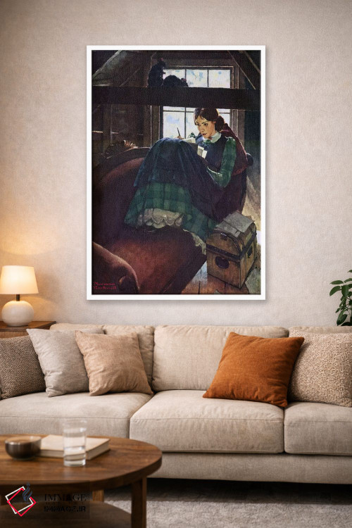 تابلو کلاسیک محبوب ترین نویسنده زن آمریکایی اثر نورمن راکول - D1W