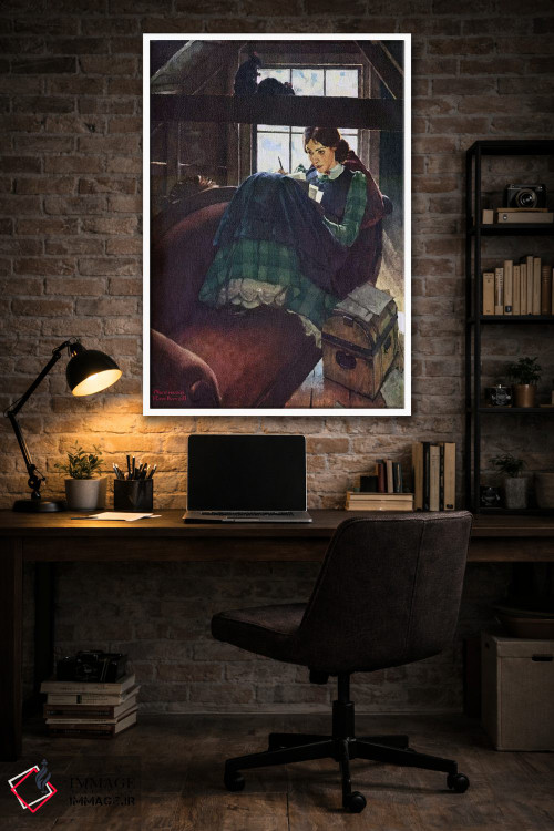 تابلو کلاسیک محبوب ترین نویسنده زن آمریکایی اثر نورمن راکول - D3W