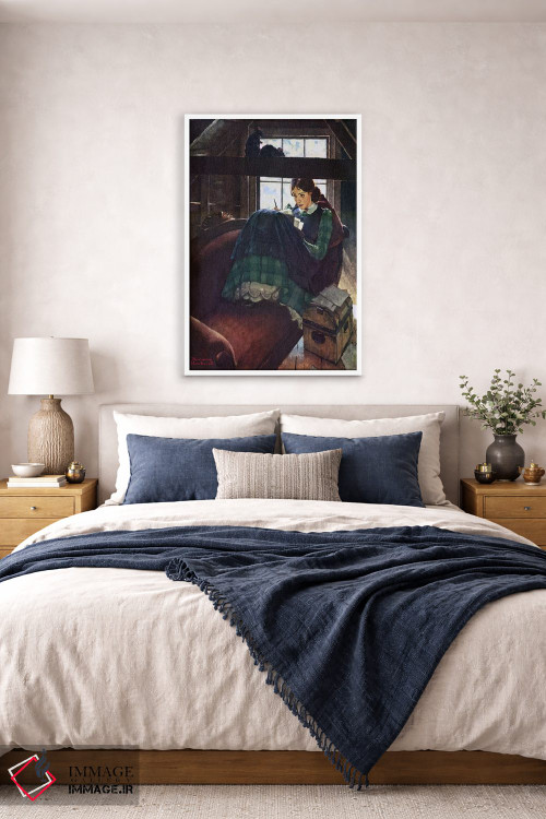 تابلو کلاسیک محبوب ترین نویسنده زن آمریکایی اثر نورمن راکول - D5W