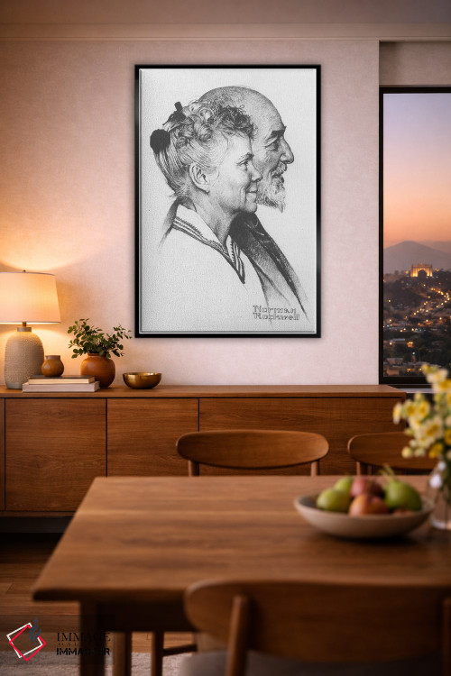 تابلو کلاسیک پرتره جان و دوروتی کنفیلد فیشر اثر نورمن راکول - D3B