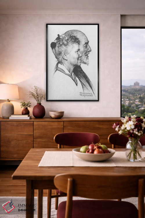 تابلو کلاسیک پرتره جان و دوروتی کنفیلد فیشر اثر نورمن راکول - D5B