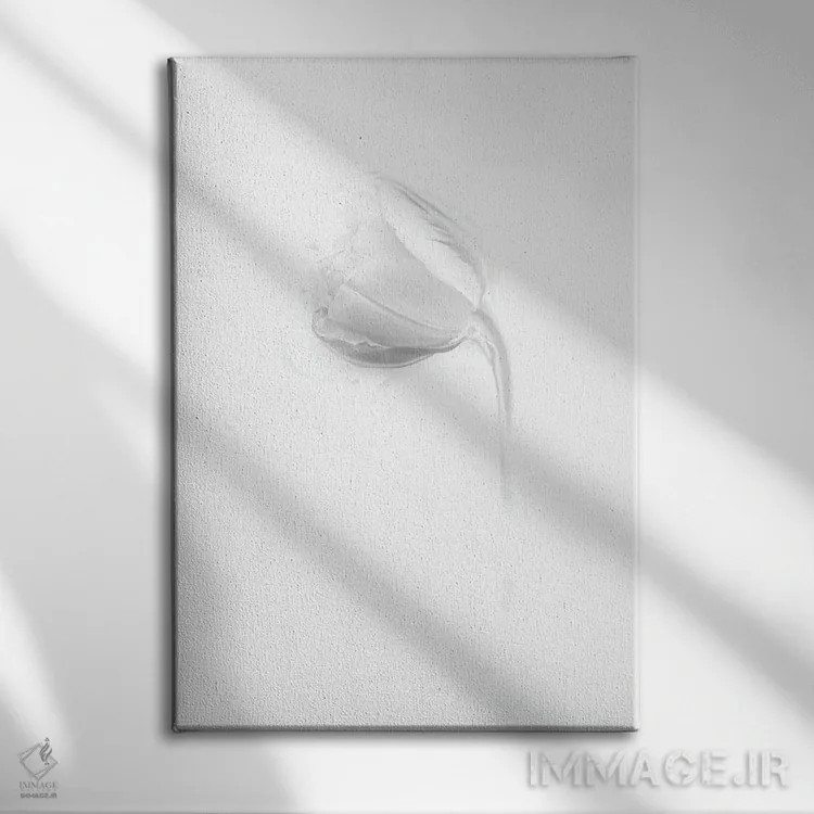 تابلو دکوراتیو گل درخشان اثر نیک ریو - نمای روبهرو روی دیوار