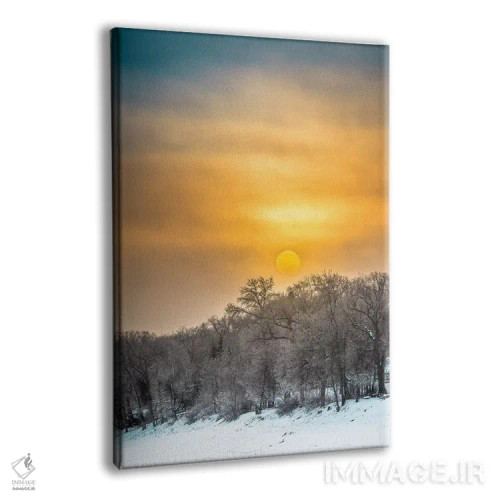 تابلو دکوراتیو طلوع بر رودخانه یخ زده اثر نیک ریو - نمای پرسپکتیو محصول