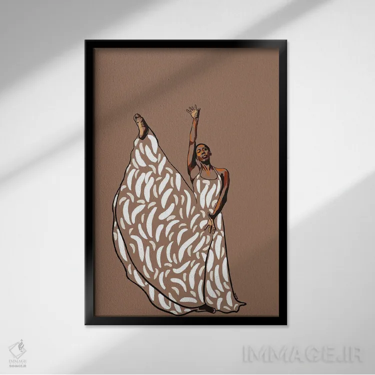 تابلو دکوراتیو جودیت جمیسون اثر نوئل آر ایکس - نمای قابدار مشکی