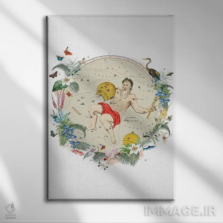 تابلو دکوراتیو فال برج دلو اثر ناتالی رایان - نمای روبهرو روی دیوار