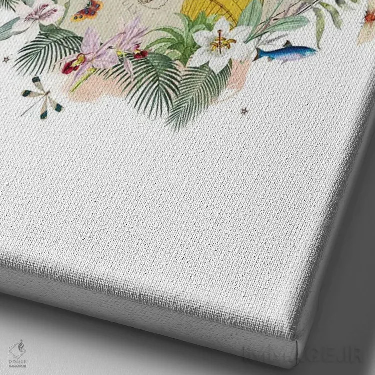 تابلو دکوراتیو فال برج دلو اثر ناتالی رایان - نمای نزدیک بافت بوم