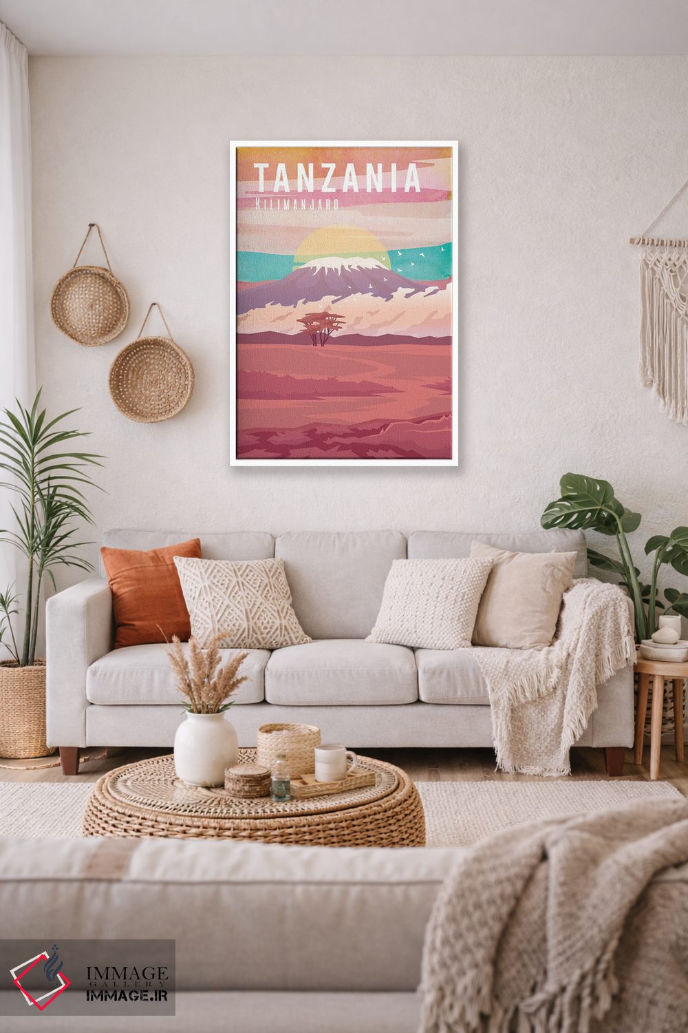 تابلو مدرن پوستر سفر تانزانیا اثر ناتالی رایان - D2W