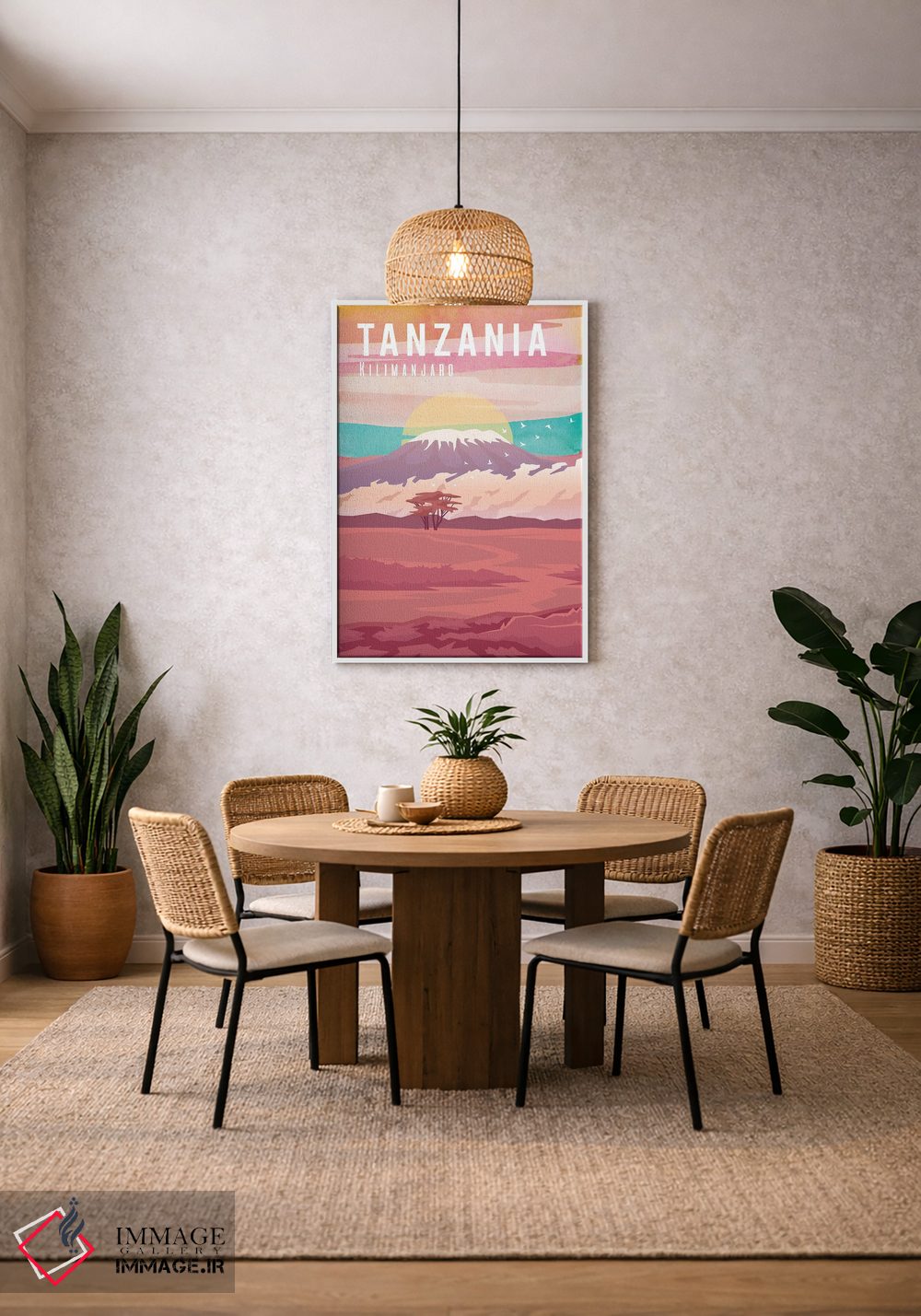 تابلو مدرن پوستر سفر تانزانیا اثر ناتالی رایان - D3W
