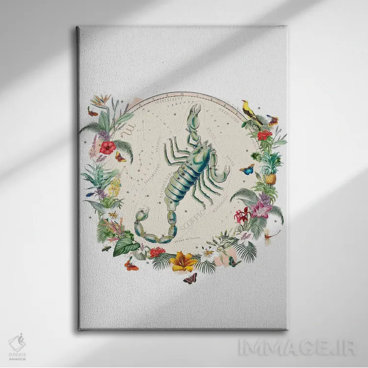 تابلو دکوراتیو فال برج عقرب اثر ناتالی رایان - نمای روبهرو روی دیوار