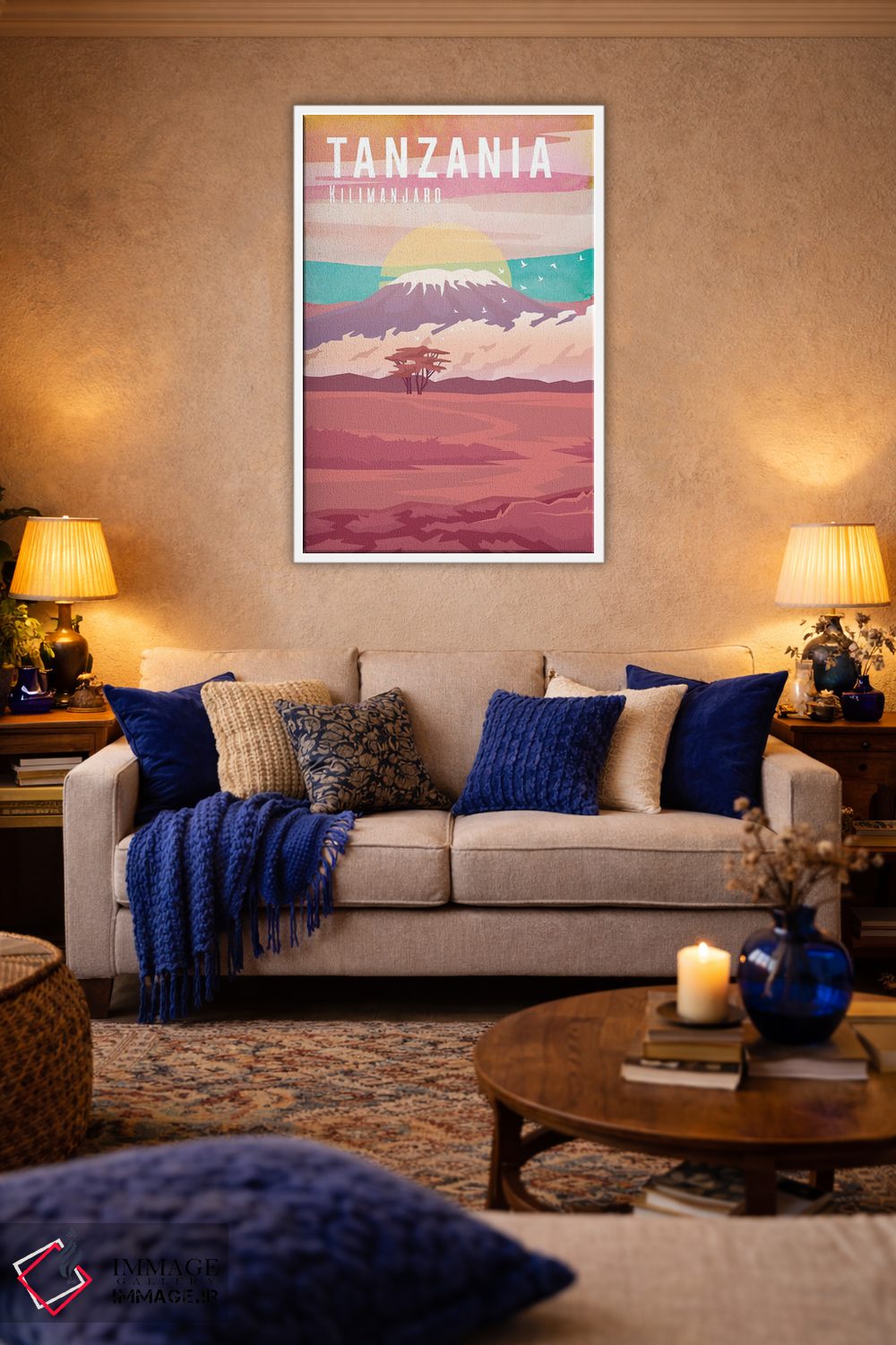 تابلو مدرن پوستر سفر تانزانیا اثر ناتالی رایان - D4W