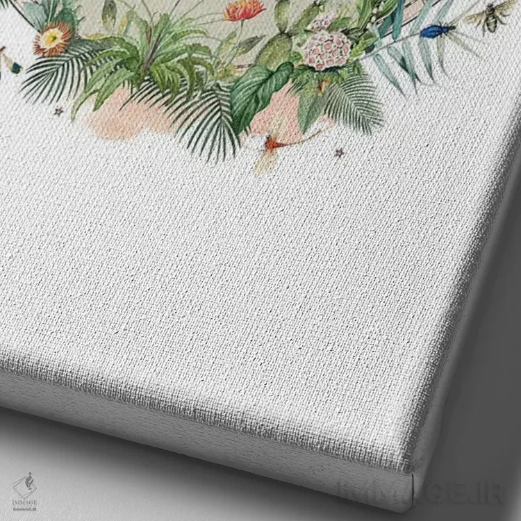 تابلو دکوراتیو فال برج حمل اثر ناتالی رایان - نمای نزدیک بافت بوم