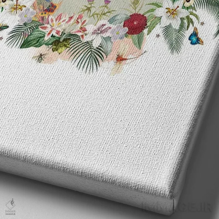 تابلو دکوراتیو فال برج سنبله اثر ناتالی رایان - نمای نزدیک بافت بوم