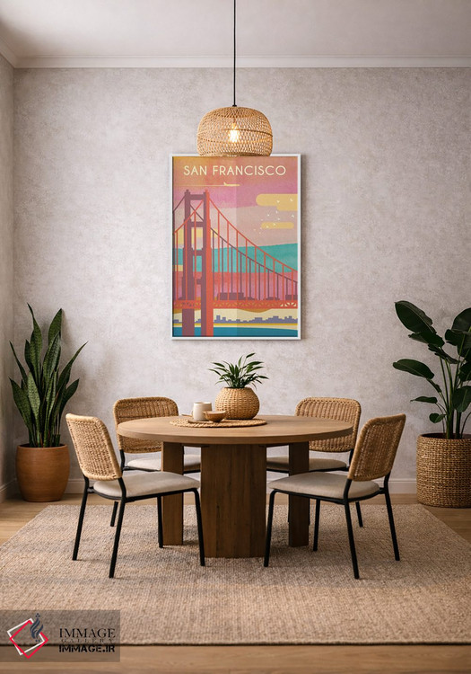 تابلو مدرن پوستر سفر سانفرانسیسکو اثر ناتالی رایان - D2W