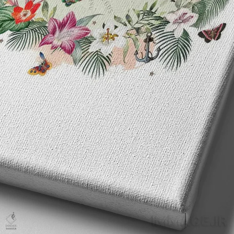 تابلو دکوراتیو فال برج ثور اثر ناتالی رایان - نمای نزدیک بافت بوم