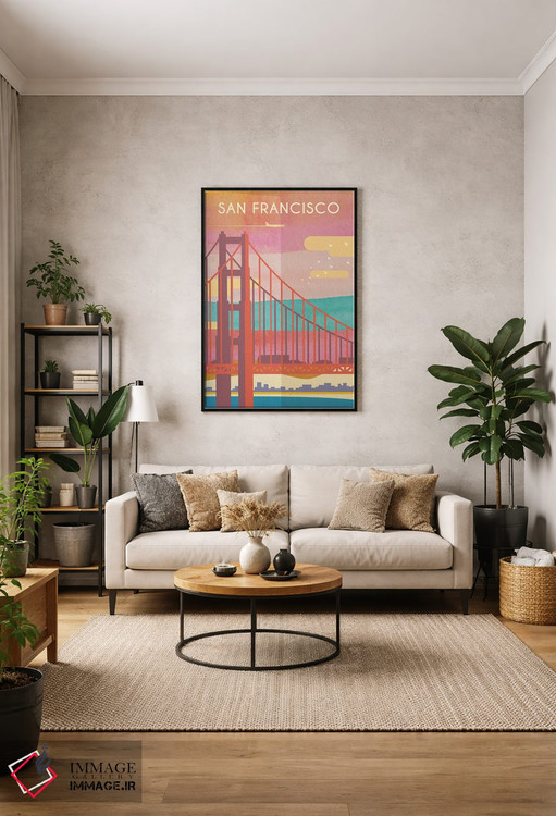 تابلو مدرن پوستر سفر سانفرانسیسکو اثر ناتالی رایان - D1B