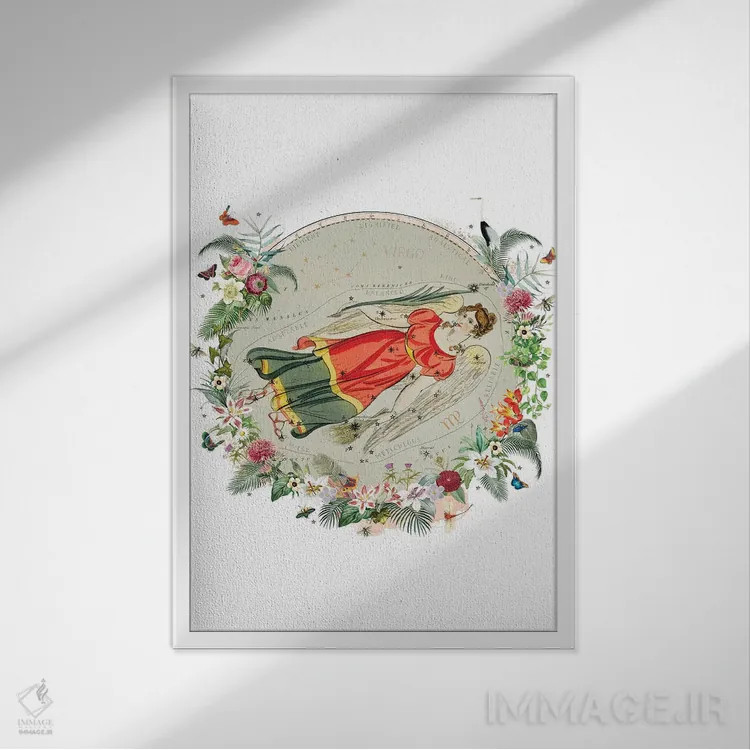 تابلو دکوراتیو فال برج سنبله اثر ناتالی رایان - نمای قابدار سفید