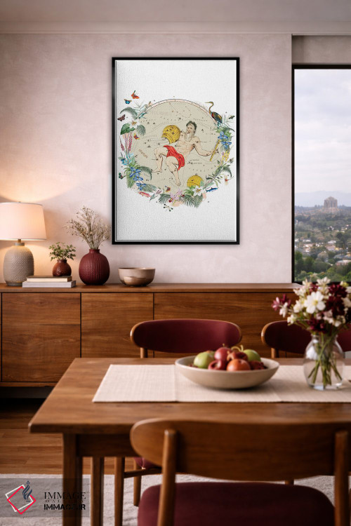 تابلو دکوراتیو فال برج دلو اثر ناتالی رایان - D5B