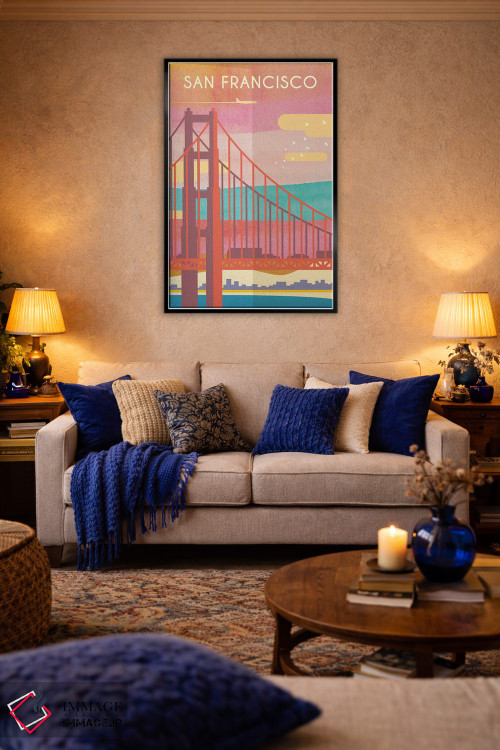 تابلو مدرن پوستر سفر سانفرانسیسکو اثر ناتالی رایان - D5B