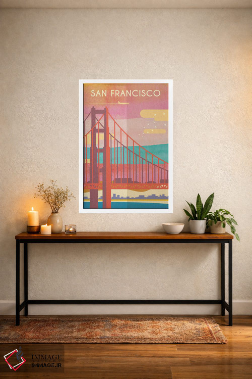 تابلو مدرن پوستر سفر سانفرانسیسکو اثر ناتالی رایان - D3W
