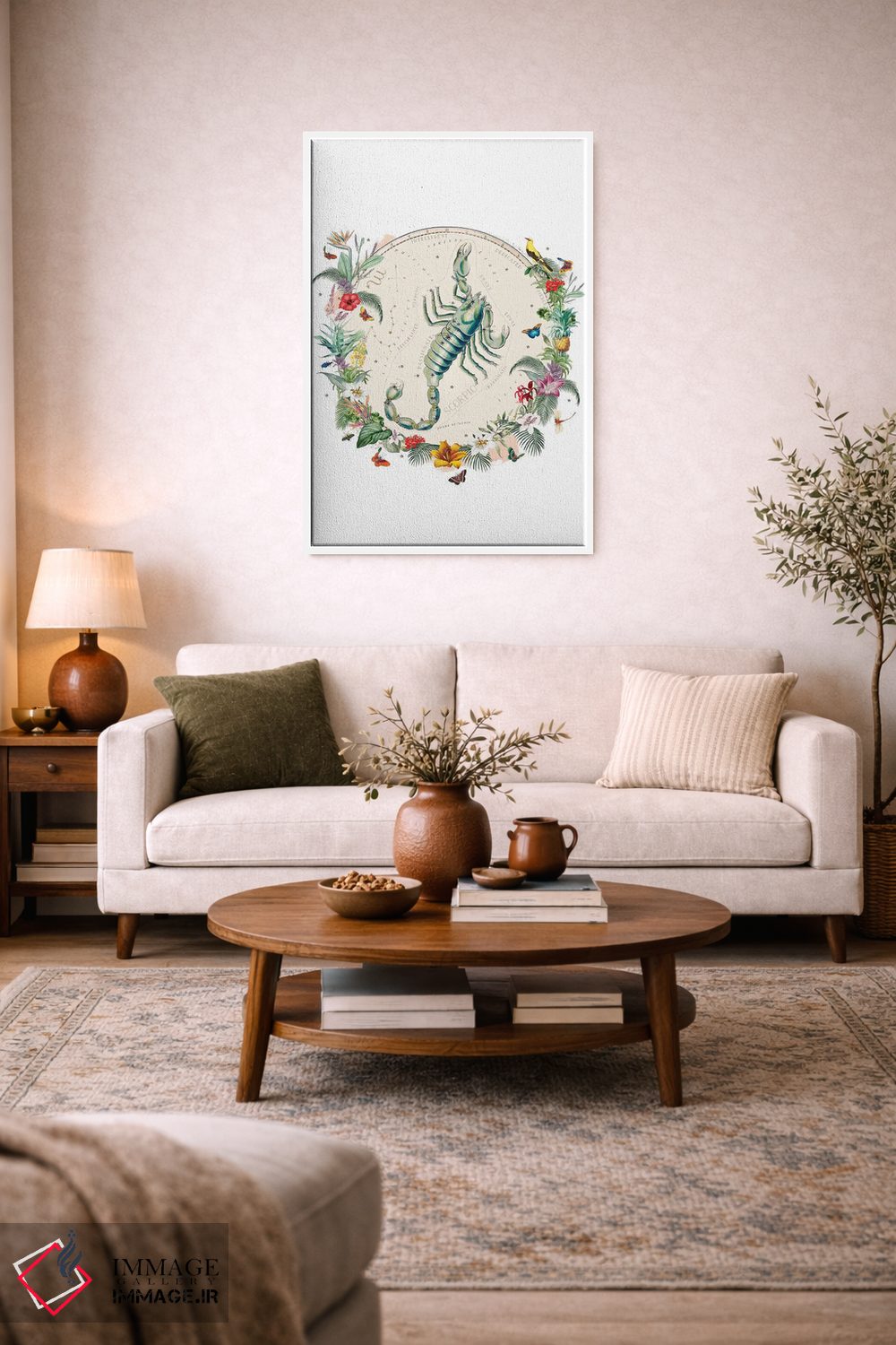 تابلو دکوراتیو فال برج عقرب اثر ناتالی رایان - D3W