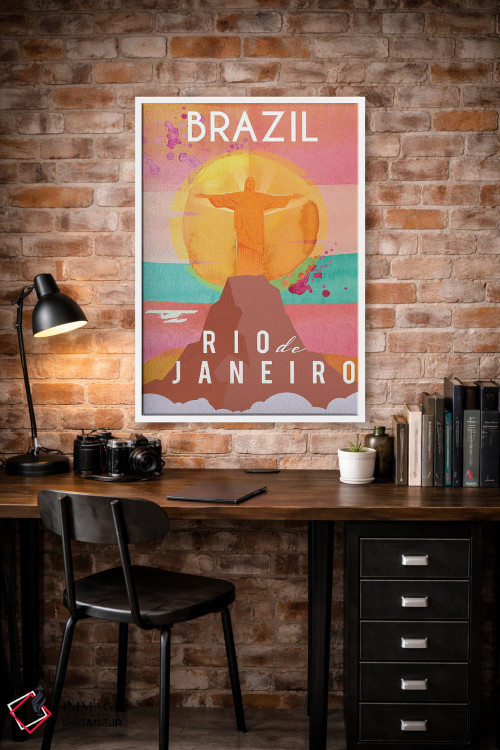 تابلو مدرن پوستر سفر برزیل اثر ناتالی رایان - D2W