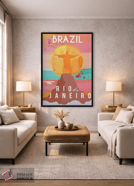 تابلو مدرن پوستر سفر برزیل اثر ناتالی رایان - D1B