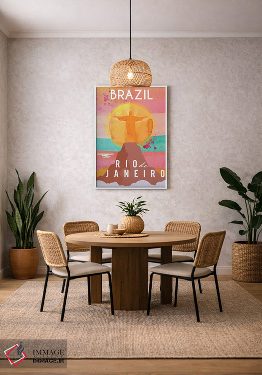 تابلو مدرن پوستر سفر برزیل اثر ناتالی رایان - D3W