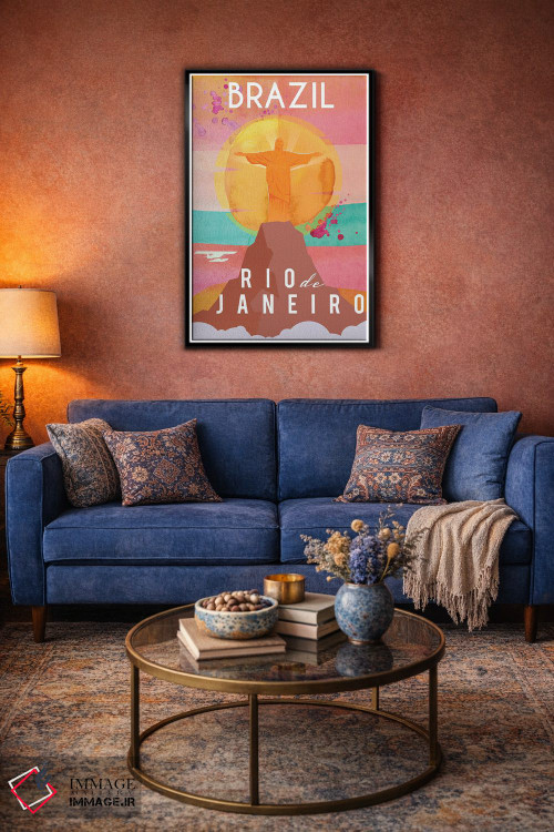 تابلو مدرن پوستر سفر برزیل اثر ناتالی رایان - D4B