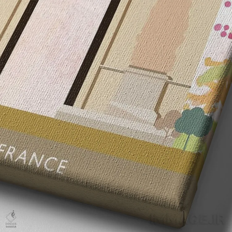 تابلو مدرن پوستر سفر طاق پیروزی اثر ناتالی رایان - نمای نزدیک بافت بوم