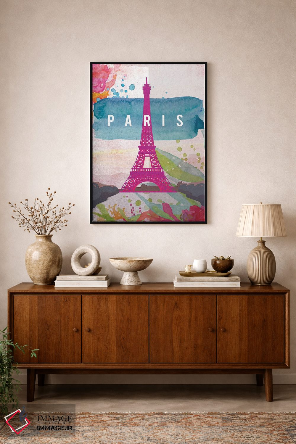 تابلو مدرن پوستر سفر پاریس اثر ناتالی رایان - D1B