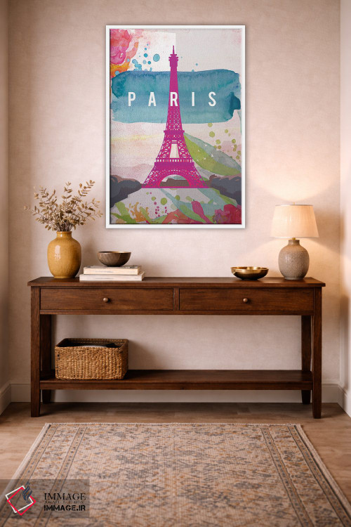 تابلو مدرن پوستر سفر پاریس اثر ناتالی رایان - D3W
