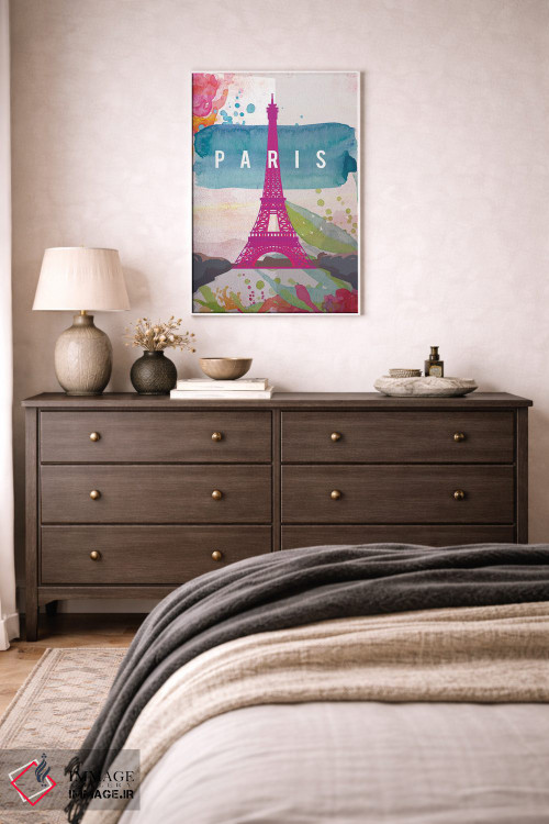 تابلو مدرن پوستر سفر پاریس اثر ناتالی رایان - D2W