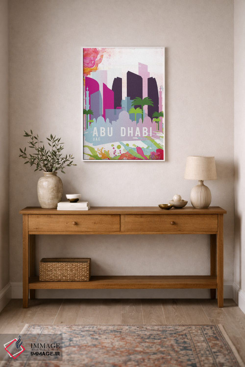 تابلو مدرن پوستر سفر ابوظبی اثر ناتالی رایان - D1W